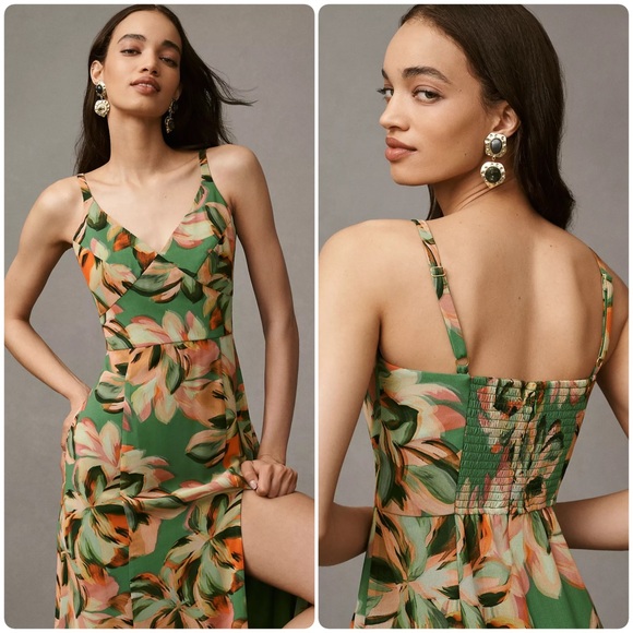 Anthropologie size 14 Hutch Mikayla Sleeveless V-Neck Side-Slit Maxi Dress - Picture 4 of 14